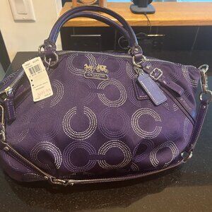 COACH PURCPLE C MAD DOT OPAL SOPHIA PURPLE AND SILVER